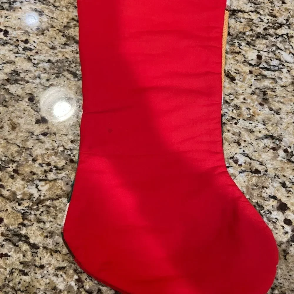 Needle point Disney Mickey and friends vintage Christmas stocking.
